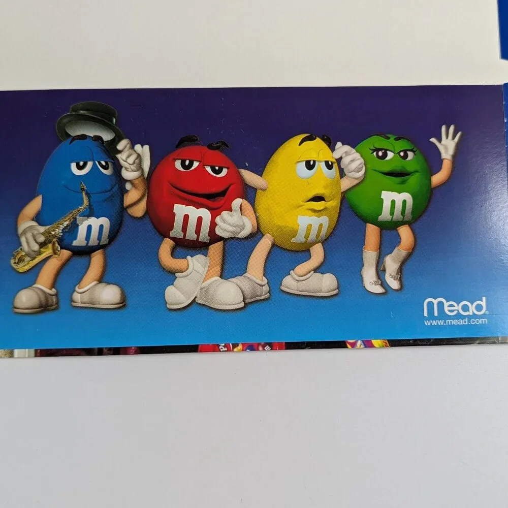 Mead Mars M&M Vending Machine 2 Pocket Folder Vintage 2003 12